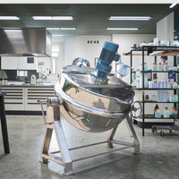 Machine à émulsifier sous vide 500L, mélangeur de crème cosmétique lotion, épilation, cire, machine de fabrication de shampooing et de gel