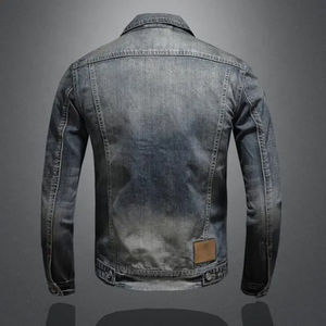 Veste en jean élégante pour hommes Vêtements décontractés Vente en gros OEM Veste en coton denim de haute qualité pour hommes personnalisée Couleur noire - Product Image 4