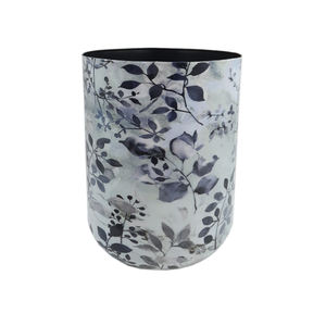 Florero de Metal de diseño impreso, acabado esmaltado para el hogar, sala de estar, decoración de mesa, jarrón de Metal hecho a mano personalizado - Product Image 1