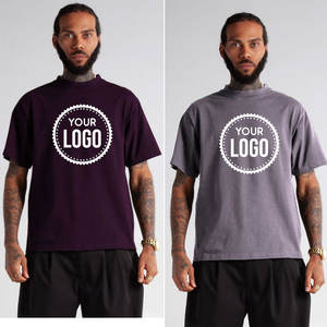 เสื้อยืดผ้าฝ้ายพิมพ์ลายรุ่นเฮฟวี่เวทสำหรับผู้ชายเสื้อผ้าแนวสตรีทผ้า100% ตามสั่ง - Product Image 4