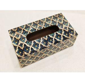 กล่องใส่กระดาษทิชชูเคลือบลายพิมพ์ MDF สำหรับตกแต่งโต๊ะ ขายส่ง - Product Image 2