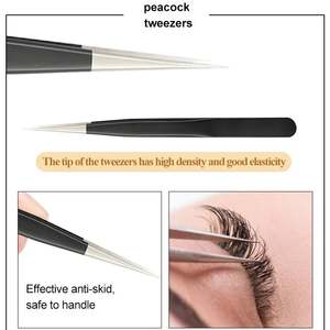 ชุดแหนบต่อขนตาเคลือบสีดำ อุปกรณ์แต่งหน้า คลิปหนีบขนตา ชุดอุปกรณ์ต่อขนตาแบบมืออาชีพ - Product Image 2