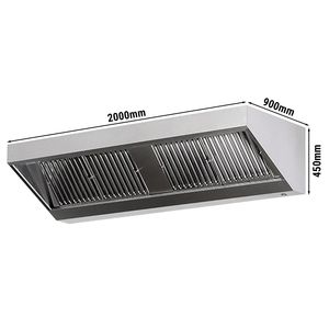 เครื่องดูดควันติดผนังแบบพาณิชย์ - 2000 มม. - พร้อมแผ่นกรองและไฟ LED - Product Image 2