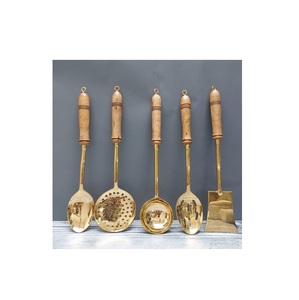 Ensemble de cuillères en cuivre pour la cuisine à domicile et le dessus de table cuillère de service alimentaire conception simple couverts de qualité faits à la main couverts vente à la main - Product Image 3