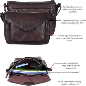 Bolsos de mano al por mayor a la moda para mujer bolsos de cuero OEM y bolsos cruzados de diseñador - Product Image 3