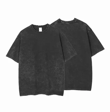 Wholesale Custom Unisex Wash Vintage T Shirts Men's Acid Wash T-shirt Women Distressed Tees Vintage Wash Tshirts