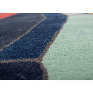 Alfombra Acar Azul Clásica Geométrica de Lana y Viscosa Hecha a Mano, Rectangular de 4m para Pasillo, para el Hogar, para Adolescentes-TNQ-50014 - Product Image 3