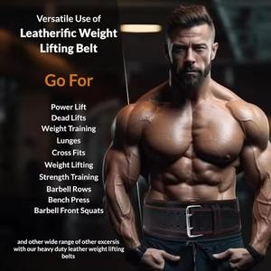 Venta caliente 4 pulgadas Unisex cuero de vaca PU cinturón logotipo personalizado transpirable espalda soporte elástico ajustable para hombres mujeres Fitness seguridad - Product Image 5