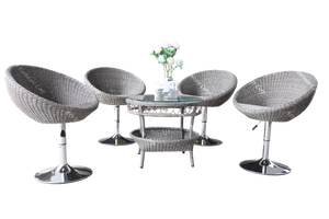 Juego de comedor de ratán polivinílico de diseño moderno para uso en exteriores, mejora la decoración del comedor para el hogar, Hotel, granja, Villa, muebles para el hogar - Product Image 2