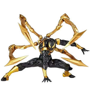 Nouvelle figurine Iron Spiderman Rouge Noir en plastique, modèle d'anime, jouet avec emballage en boîte, accessoires de personnage de dessin animé pour collection. - Product Image 2