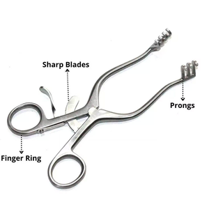 Pinzas manuales de acero inoxidable de primera calidad al por mayor, instrumento Retractor Quirúrgico médico, abrazadera duradera esterilizable en autoclave - Product Image 6