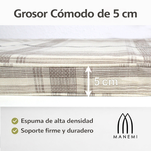 Coussin long pour banc d'intérieur en mousse haute densité avec housse amovible et lavable à fermeture éclair, coussins et oreillers d'extérieur - Product Image 4