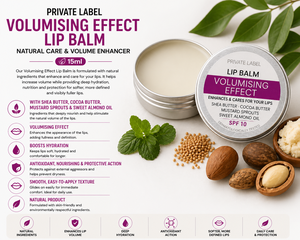 Bálsamo Labial Voluminizador de Marca Privada 15ml OEM |   Cuidado Labial Voluminizador e Hidratante con Manteca de Karité y Cacao |   España UE - Product Image 2