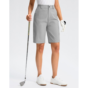 Short de sport en coton respirant confort basique pour femme avec poche zippée Short de course d'entraînement-Techniques lavées - Product Image 2