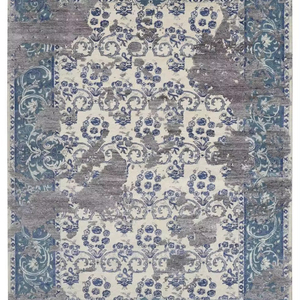 Haute qualité noué à la main laine soie Oushak Style turc brodé tapis de prière abstrait pour la maison salon chambre voiture utilisation - Product Image 1