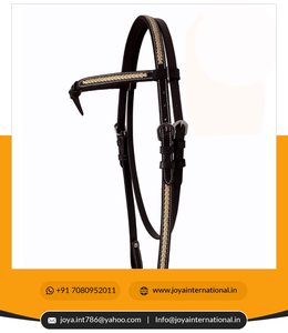 Estern eaeaching rieadstall/riridle ORSE ACK in rorown with Matching Natual AW hide eether aving esaving ortable - Product Image 6