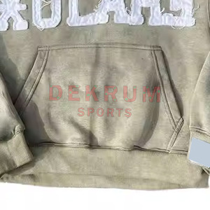 Meilleur fabricant de sweats à capuche en coton/polyester de haute qualité, personnalisés, unis, d'hiver, avec broderie effet vieilli pour hommes, prix de gros - Product Image 6