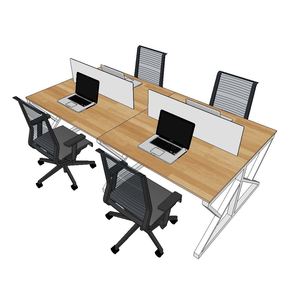 Mesa Minimalista de 4 Plazas, 120x240cm, Madera de Caucho con Patas de Hierro en Forma de K, Requiere Ensamblaje, BNV68050 - Product Image 5
