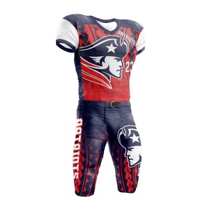 Conjunto de Camiseta de Fútbol Americano Corta Transpirable Personalizada al por Mayor, 100% Poliéster, Anti-UV, Sublimación, Impresión por Serigrafía - Product Image 5