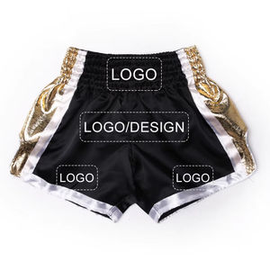 New Factory Wholesale Unisex Muay Thai MMA Kickboxing Shorts 100% Polyester Breathable Light BJJ Martial Arts Wear - Product Image 2