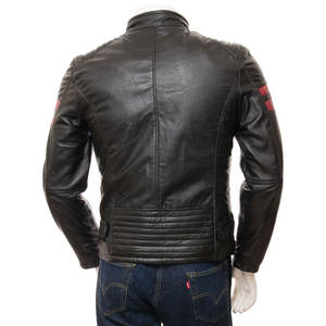 Chaqueta de Cuero Estilo Urbano con Puños Ajustables y Múltiples Bolsillos Laterales, Chaqueta de Invierno - Product Image 2