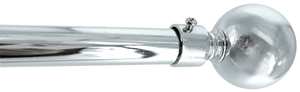 Asta per tende Globo allungabile cm. 71 122 Acciaio - Product Image 1