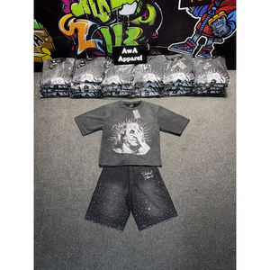 ชุดเสื้อยืดและกางเกงขาสั้นลำลองสำหรับผู้ชายสำหรับฤดูร้อนพิมพ์ลายดิจิทัลแบบแห้งเร็วคุณภาพสูงทุกขนาด - Product Image 6