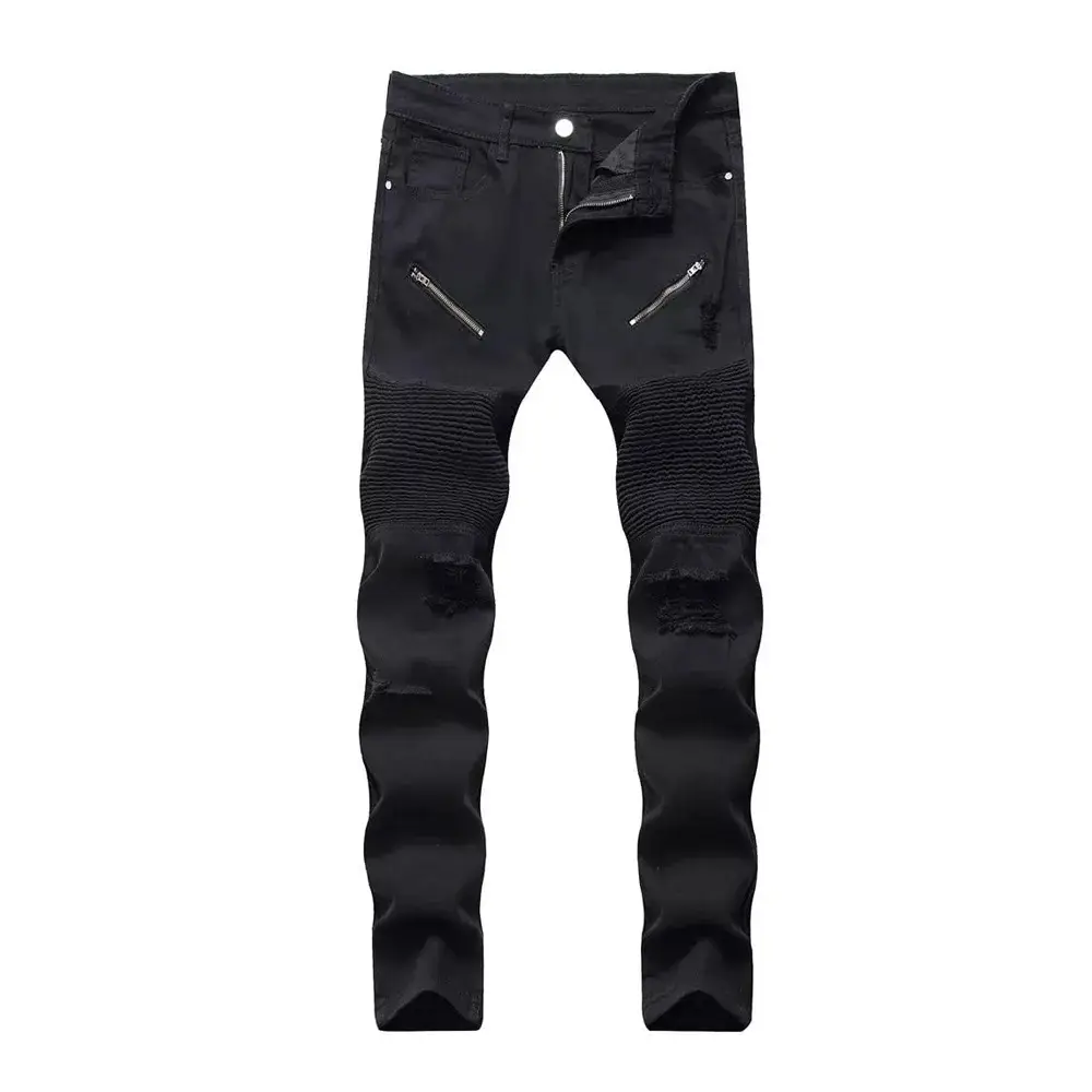 Top Low Price Custom Stretch Men's Skinny Denim Pant Slim Fit Men's Ripped Jeans