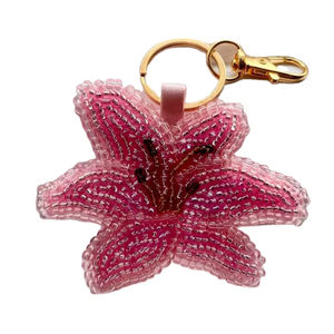 Porte-clés en perles en gros avec motif brodé, design unique, perles de rocaille colorées, porte-clés brodé en provenance d'Inde - Product Image 1