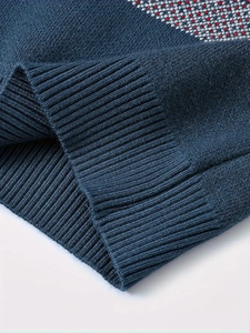 Suéter de manga larga de punto Jacquard unisex para Otoño Invierno Casual Boy's Christmas Top Baby Sweaters - Product Image 5