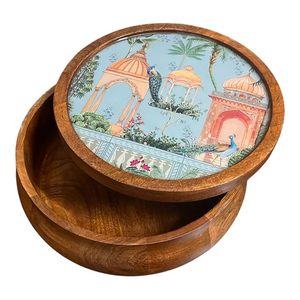 Caja de Madera Clásica para Roti para Mantener las Chapatis Calientes Durante el Almuerzo y la Cena Familiares, Caja de Madera para Chapati de Gran Capacidad - Product Image 2