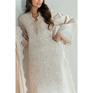 Conjunto de traje bordado de 3 piezas para mujer con dupatta bordada DN-62001, que incluye shalwar y churidar - Product Image 5