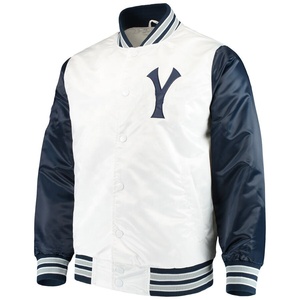 Superbe veste en laine à manches en cuir blanc véritable Letterman College Varsity pour hommes Veste universitaire à col gris et blanc Toutes les tailles - Product Image 2