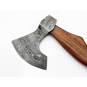 Wholesale Customized OEM ODM Cutlery Factory New Arrival Lightweight Damascus <b>Axes</b> Wood Handle Damascus Steel <b>Axe</b> for Camping - Product Image 2