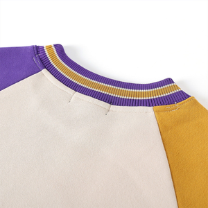 Manches opposées lettre Chenille sweat à col rond pour hommes décontracté hiver respirant doux Chenille 3D broderie - Product Image 4