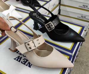 รองเท้าส้นเข็มแบบลำลองของผู้หญิงรองเท้าหัวแหลมขนาด7ซม. 36-40ผลิตจาก Turkiye - Product Image 3