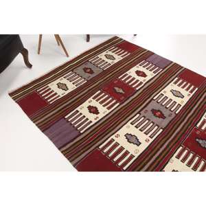 พรมตุรกีโบราณ ขนาดใหญ่ 5.2x9 ฟุต (159x274 ซม.) พรมขนสัตว์เปอร์เซียสีแดง - Product Image 1