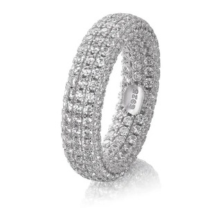 Beautiful Fully Iced Out Micro Pave Moissanite Diamond Finger Band <b>Ring</b> Hip Hop Jewelry Customized Jewelry Gift for <b>Men</b> & Women - Product Image 1