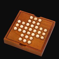Jeu de société classique éducatif pour adultes, en bois indien, pliable, écologique, Solitaire de l'épingle