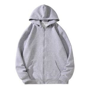 Nouveaux sweats à capuche zippés de haute qualité pour hommes lavage à l'acide recadrée goutte épaule Logo personnalisé épais 100% coton sweats à capuche zippés 2026 - Product Image 4