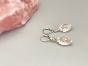 Mode 925 Argent Rose Naturel Rose Quartz Anneau Rose Feuille Pierre Précieuse Bijoux En Argent Artisan À La Main Janvier Pierre De Naissance Bijoux - Product Image 2