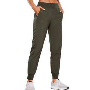 Pantalon décontracté sur mesure pour femme, style urbain, service OEM, tendance, confortable, taille élastique, devant plat - Product Image 1