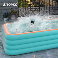 Piscine gonflable pliable en PVC TOPKO adaptée aux enfants et adultes de 1 à 2 personnes Piscine gonflable intérieure extérieure