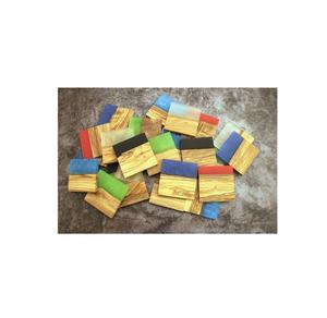 Set de sous-verres en résine et pierre de bois Set de sous-verres en bois de cèdre 4 ou 6 pièces Set de forme carrée couleur blanche - Product Image 5