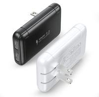 Chargeur USB ultra-fin OEM ODM HNT 18W QC3.0, chargeur rapide à double port, chargeur de voyage pour téléphone portable, appareil Android