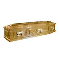 Cercueil en bois massif de style européen pour adulte, cercueil funéraire standard en bois européen pour crémation