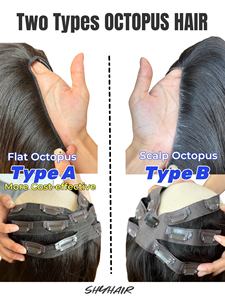 Extensions de cheveux à clip de poulpe 10D de luxe personnalisées CHEVEUX SHY Nouveau lancement Extensions à clip de cheveux humains 100% - Product Image 4