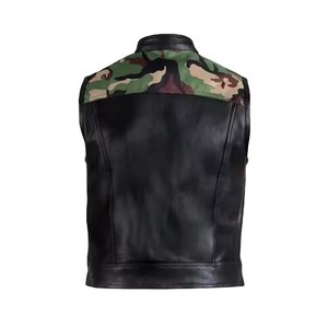 Chaleco de cuero de invierno personalizado para hombre 2025, impermeable, Color sólido, transpirable, servicio OEM, estilo callejero, prendas de vestir exteriores de tamaño personalizado - Product Image 2