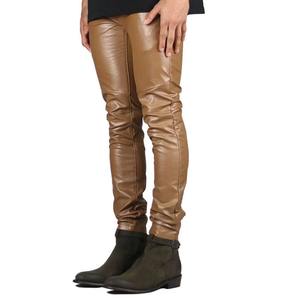 Nouveau pantalon en toile et cuir pour homme, taille mi-haute, léger, décontracté, foncé, respirant, imperméable, haute qualité, logo personnalisé - Product Image 2