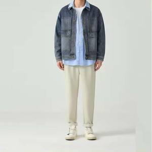 Vente en gros de vestes en jean surdimensionnées confortables pour hommes personnalisées OEM ODM respirantes avec poches boutonnées grande taille - Product Image 5